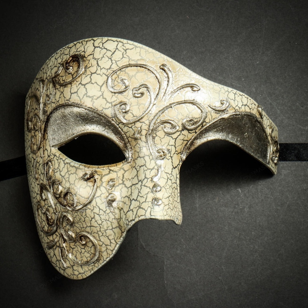 Phantom of the Opera Venetian Masquerade Ball Dance Wedding party Men Face mask